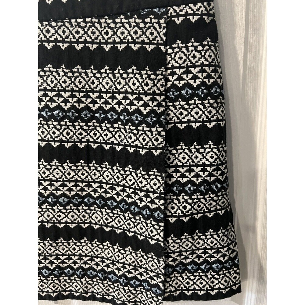 Ann Taylor LOFT womens pencil skirt sz 4 southwest tweed career faux wrap mini - Picture 3 of 9